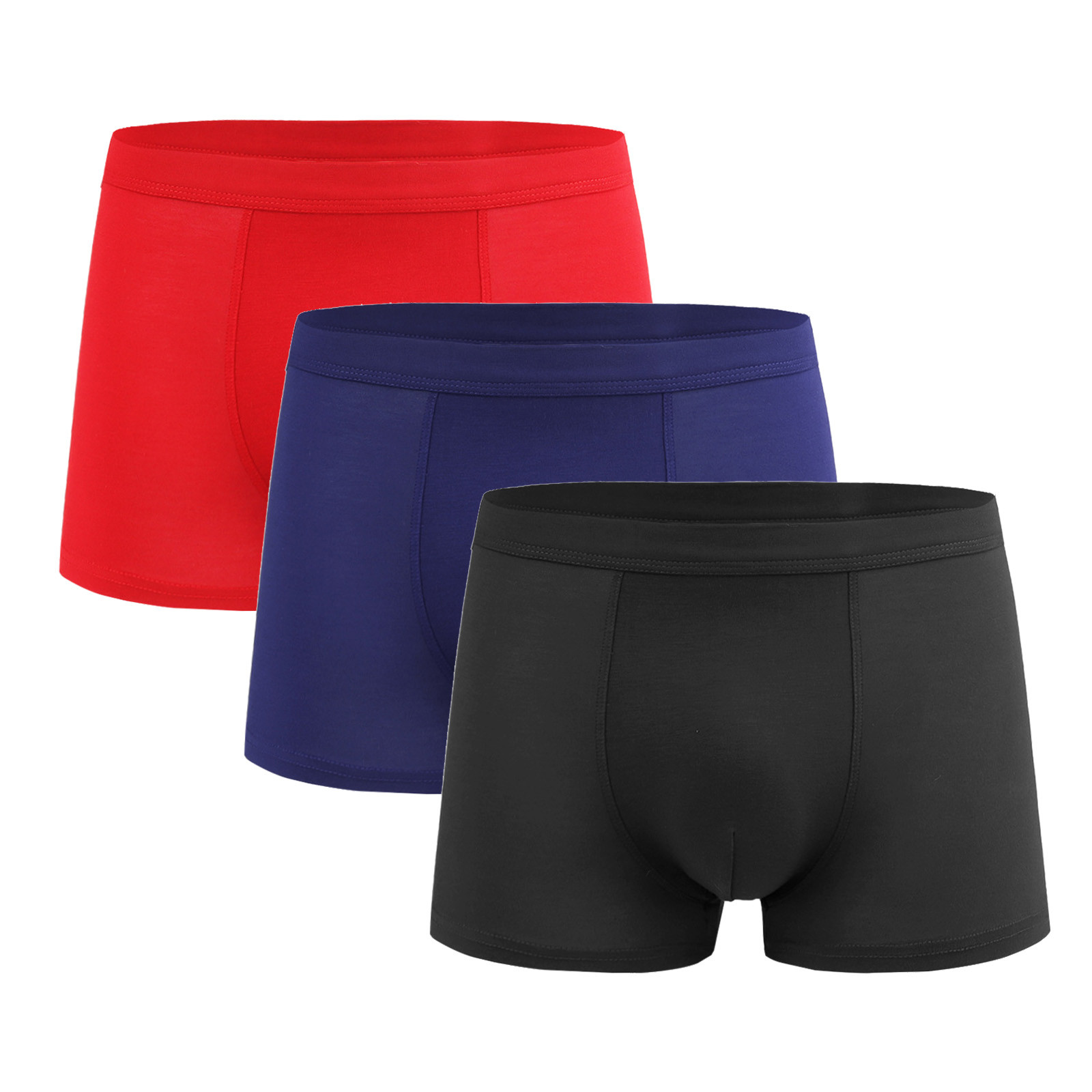 Fancifize Men Stretch Boxer Briefs Breathable Underwear Anti Chafe Seamless Underpants for Gym Office 3-Pack Value Set